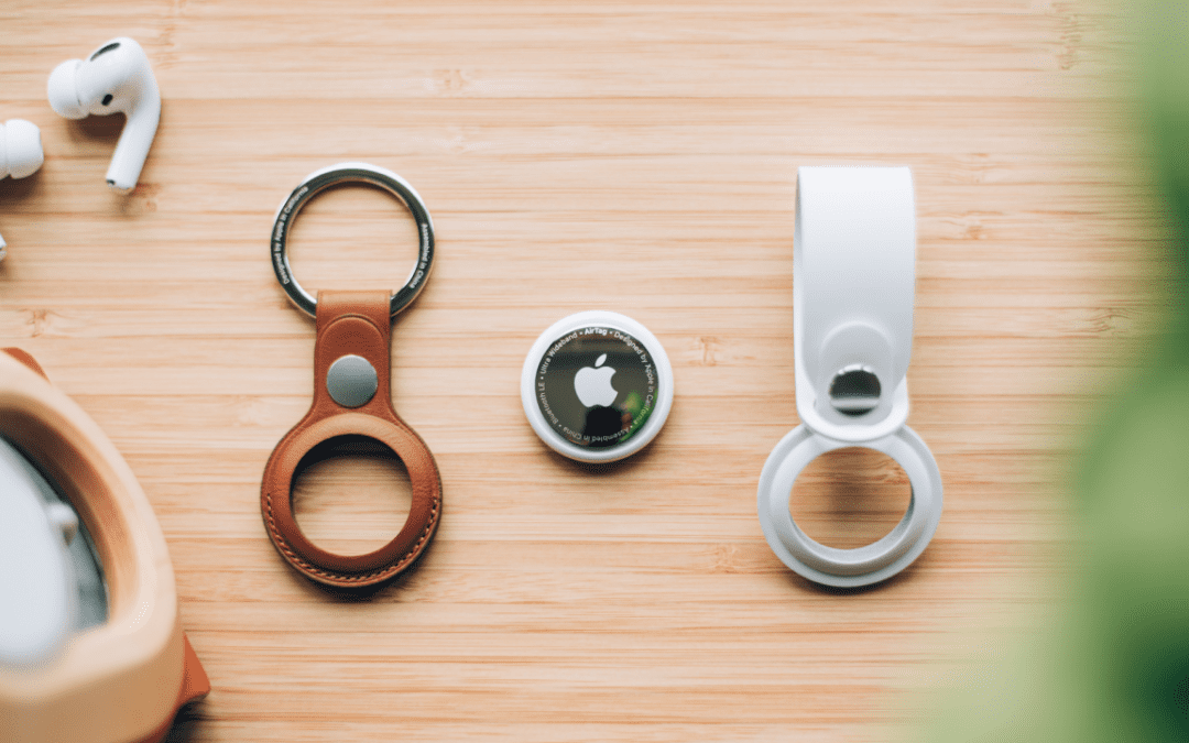 a group of keychains on a table